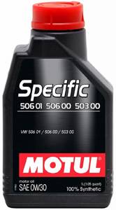 MOTUL SPECIFIC VW 506.01/506.00/503.00 0w30 синтетика 1л., масло моторное